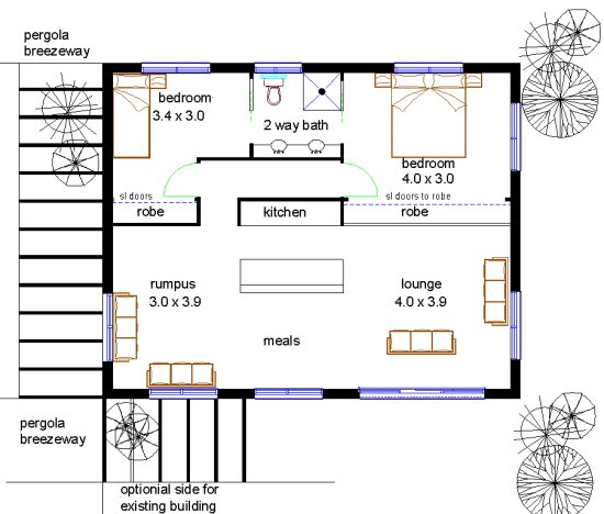 2 Bedroom Extenision Plan:80CLM