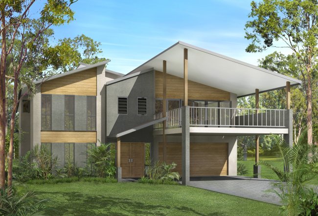 5 Bed Room + 2 Study Rooms House Plan